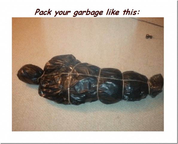 correct garbage disposal technique