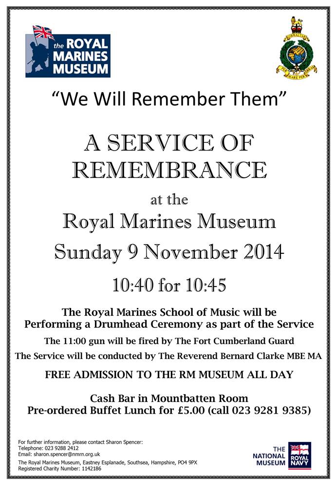 service of remembrance rmm 2014